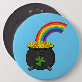 Pot of Gold Rainbow-Cartoon Ronde Button 6,0 Cm (Voorkant /achterkant)