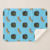 Pot of Gold Rainbow-Cartoon Sherpa Deken (Voorkant (horizontaal))