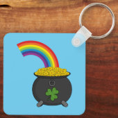 Pot of Gold Rainbow-Cartoon Sleutelhanger (Achterkant)