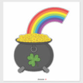 Pot of Gold Rainbow-Cartoon Sticker (Vel)