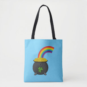 Pot of Gold Rainbow-Cartoon Tote Bag