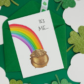 Pot of Gold Rainbow Funny St Patricks Day Kaart