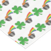 Pot of Gold Rainbow Shamrock Luck St Patrick's Day Tafelkleed (Gekanteld)
