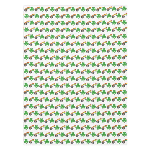 Pot of Gold Rainbow Shamrock Luck St Patrick's Day Tafelkleed (Voorkant)