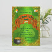 Pot of Gold St. Patrick's Day Invitation Kaart (Staand voorkant)