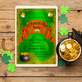 Pot of Gold St. Patrick's Day Invitation Kaart