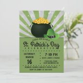 Pot o'Gold Leprechaun Pet Kaart (Staand voorkant)