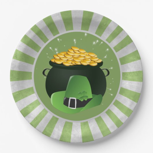 Pot o'Gold Leprechaun Pet Papieren Bordje (Voorkant)