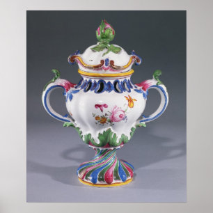 Pot-pourri Vase, gemaakt te Straatsburg, c.1754-60 Poster