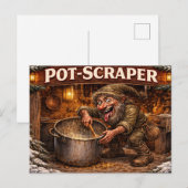 Pot Scraper Icelandic Yule Lad  Briefkaart (Voorkant / Achterkant)
