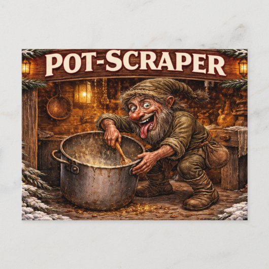 Pot Scraper Icelandic Yule Lad  Briefkaart (Voorkant)