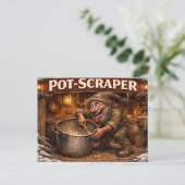 Pot Scraper Icelandic Yule Lad  Briefkaart (Staand voorkant)