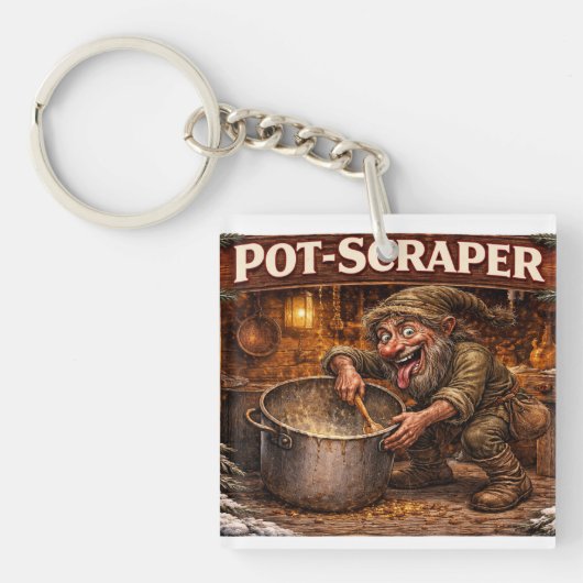 Pot Scraper Icelandic Yule Lad  Sleutelhanger (voorkant)