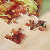 Pot spaghetti met vleessaus legpuzzel (Zijkant)