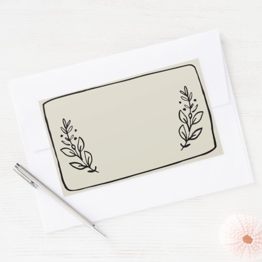 Pot / Spice Blank Sticker Label VII (Envelop)