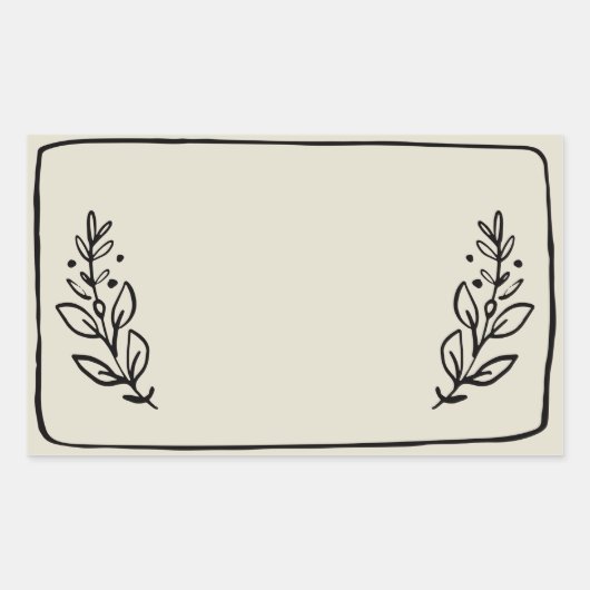 Pot / Spice Blank Sticker Label VII (Voorkant)