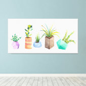 Pot Succulenten Canvas Afdruk (Insitu (Houten vloer))
