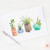 Pot Succulenten Rechthoekige Sticker (Envelop)