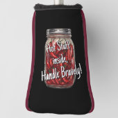 Pot van gedroogde paprika's golfheadcover (Draai 90)