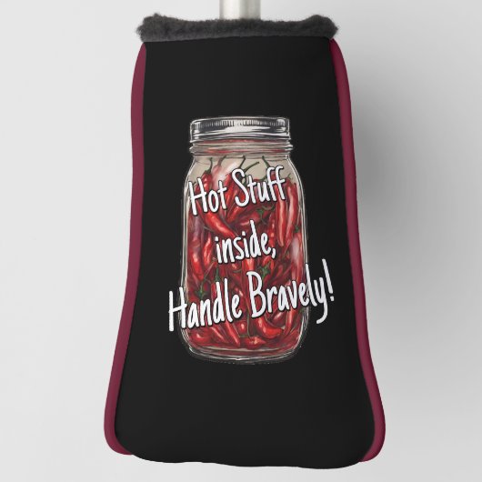 Pot van gedroogde paprika's golfheadcover (Draai 90)