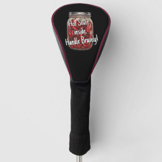 Pot van gedroogde paprika's golfheadcover