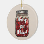 Pot van gedroogde paprika's keramisch ornament (Links)