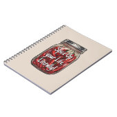 Pot van gedroogde paprika's notitieboek (Linkerzijde)