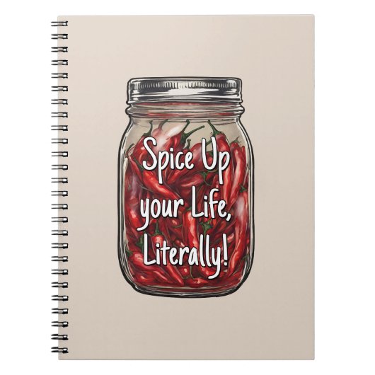 Pot van gedroogde paprika's notitieboek (Voorkant)