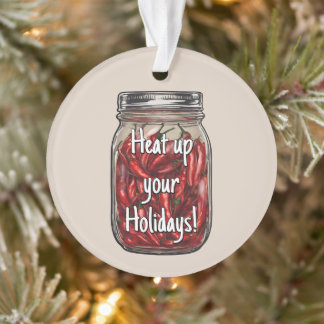 Pot van gedroogde paprika's ornament