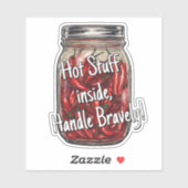 Pot van gedroogde paprika's sticker (Vel)