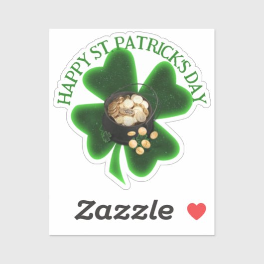 Pot van Gold St. Patrick's Day Sticker (Vel)