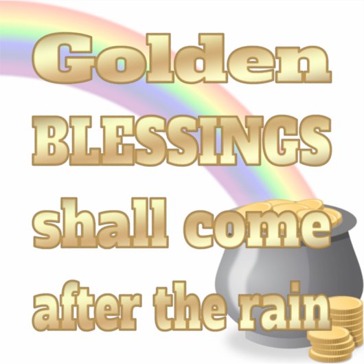 Pot van goud aan het einde van de regenboog sticker (Voorkant)