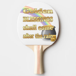 Pot van goud aan het einde van de regenboog tafeltennisbatje