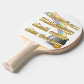 Pot van goud aan het einde van de regenboog tafeltennisbatje (Voorkant Gekanteld)