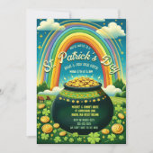 Pot van Goud en Regenboog St. Patrick's Day Celebr Kaart (Voorkant)