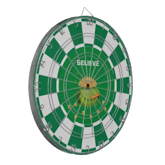 Pot van Goud en Tekst Dartbord (Voorkant Links)