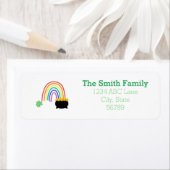 Pot van gouden adreslabel etiket (Insitu)