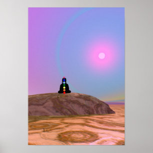 Pot, yoga, yogi, chakras, chakra, aura poster