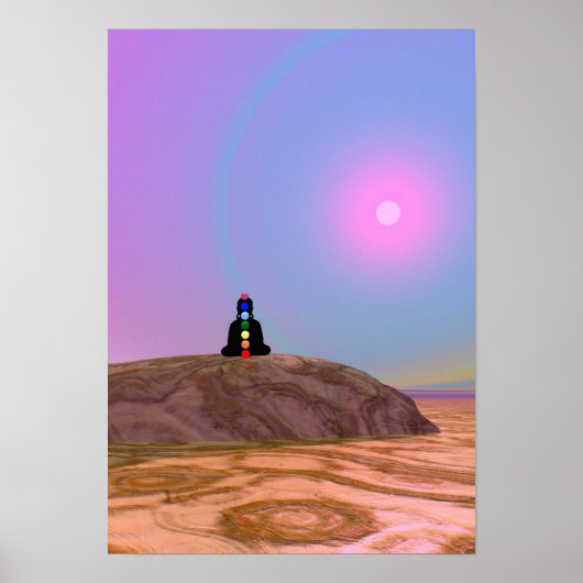 Pot, yoga, yogi, chakras, chakra, aura poster (Voorkant)