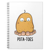 Pota-tatoes Schattige Aardappel Met Tenen Pun Notitieboek (Voorkant)
