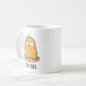 Pota-tenen Grappige Aardappel Met Tenen Pun Koffiemok (Voorkant links)