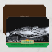 Potala Palace en gelukkig nieuwjaar! Kaart/Lhasa t Feestdagenkaart (Voorkant / Achterkant)