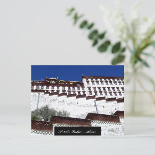 Potala Palace, Lhasa Architecture, boeddhistisch T Briefkaart (Staand voorkant)