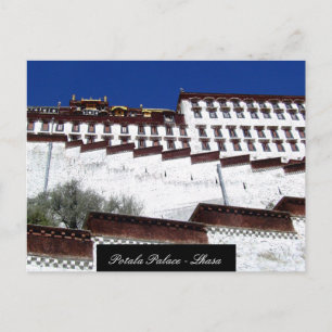 Potala Palace, Lhasa Architecture, boeddhistisch T Briefkaart