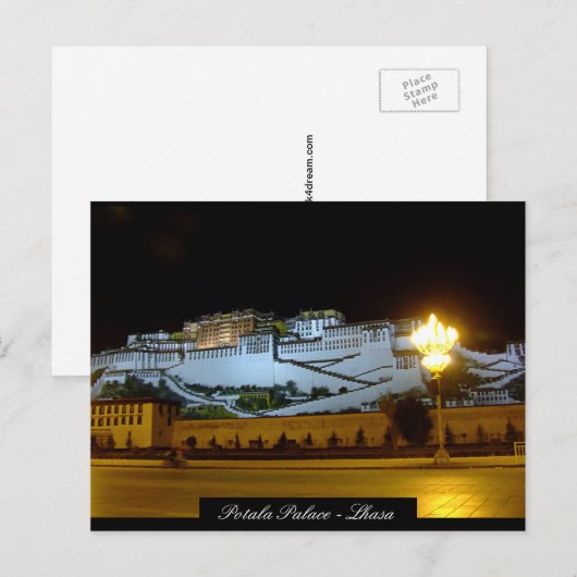 Potala Palace, Lhasa, Boeddhiskasteel, Tibet Briefkaart (Voorkant / Achterkant)