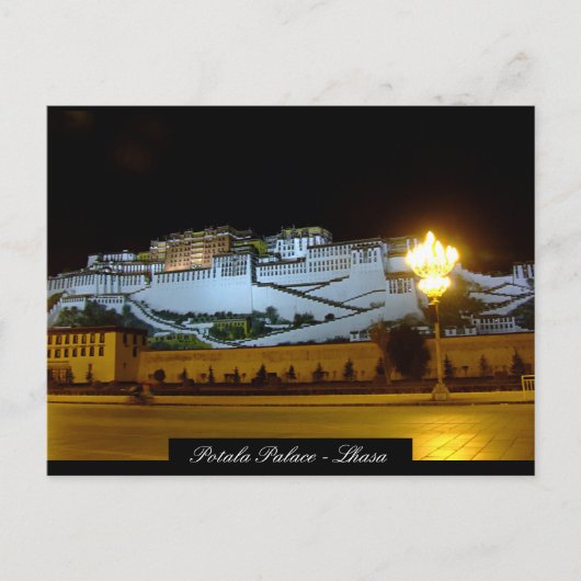 Potala Palace, Lhasa, Boeddhiskasteel, Tibet Briefkaart (Voorkant)