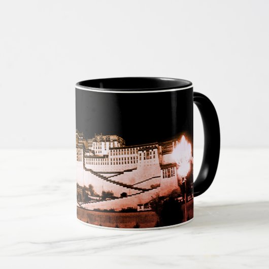 Potala Palace, Lhasa 's nachts, Tibet - Coffee/Tea Mok (Voorkant rechts)