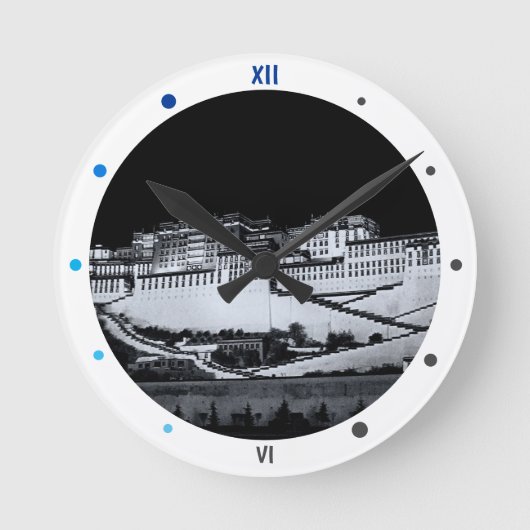 Potala Palace, Lhasa 's nachts, Tibet (klok) Ronde Klok (Voorkant)