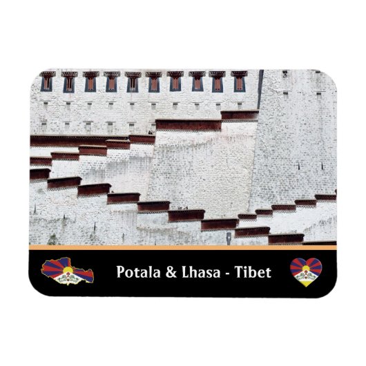 Potala Palace & Lhasa stad, Tibet / Himalaya Magneet (Horizontaal)