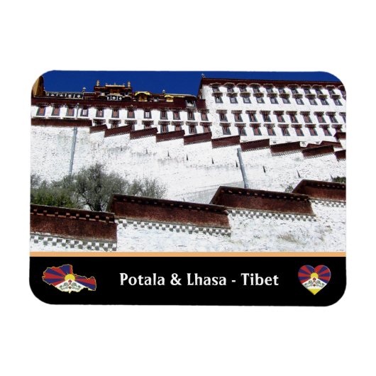 Potala Palace & Lhasa stad, Tibet / Himalaya Magneet (Horizontaal)